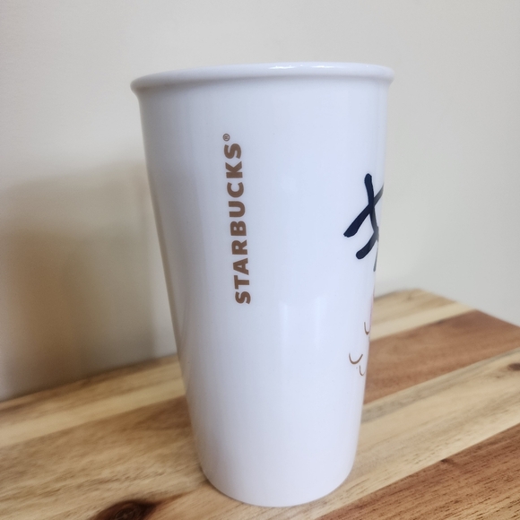 Starbucks 2014 Winking Eye Mermaid Siren Face Ceramic Coffee Mug Travel Tumbler - Picture 5 of 10